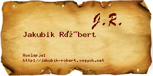 Jakubik Róbert névjegykártya