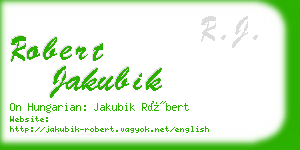 robert jakubik business card